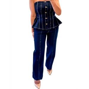 NEW EDIT BY NINE dreaming of you denim pants in indigo